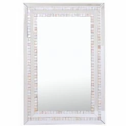 Camden Isle Mosaic 24 In. X 36 In. Casual Rectangle Mosaic Accent Mirror Lighting & Mirrors Multi