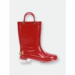 Western Chief Kids PVC Lighted Rain Boot - Red Apparel