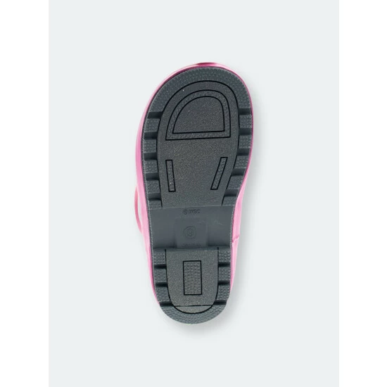 Western Chief Kids Cozy Plaid Rain Boot Shoes Gray - Image 6