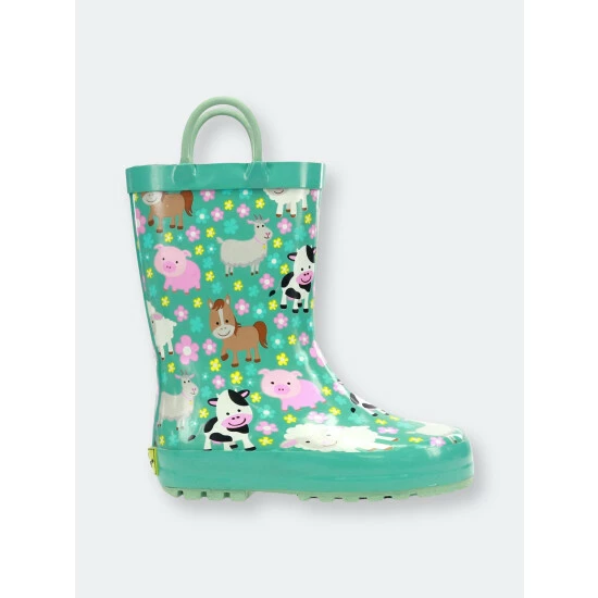 Western Chief Kids Farm Cutie Rain Boot - Sky Blue Apparel 1 Western Chief Kids Farm Cutie Rain Boot - Sky Blue Apparel