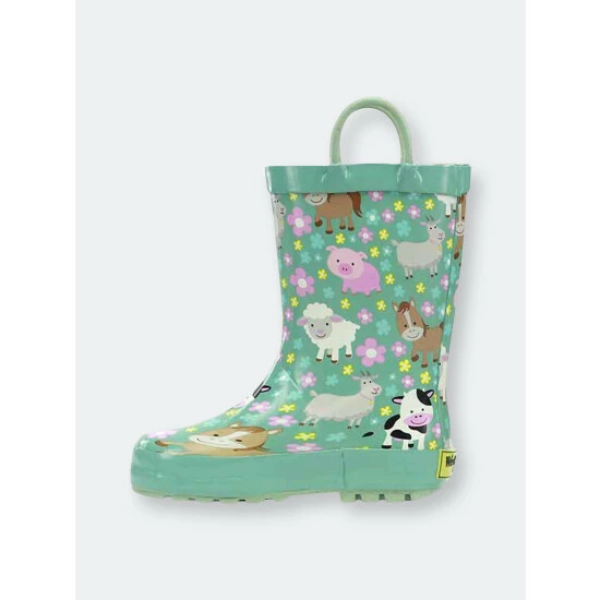 Western Chief Kids Farm Cutie Rain Boot - Sky Blue Apparel 4 Western Chief Kids Farm Cutie Rain Boot - Sky Blue Apparel - Image 4