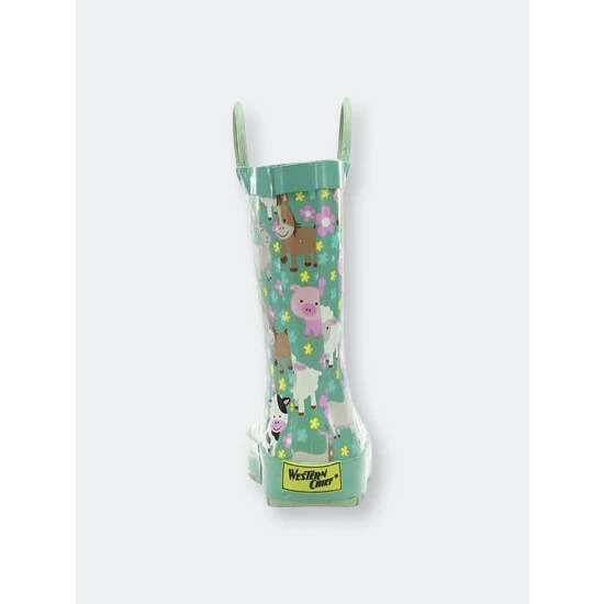 Western Chief Kids Farm Cutie Rain Boot - Sky Blue Apparel 5 Western Chief Kids Farm Cutie Rain Boot - Sky Blue Apparel - Image 5