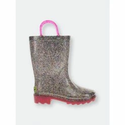 Western Chief Kids Glitter Lighted Rain Boot Shoes Multi