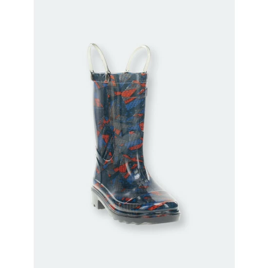 Western Chief Kids Lightning X Lighted Rain Boot Apparel Navy 2 Western Chief Kids Lightning X Lighted Rain Boot Apparel Navy - Image 2