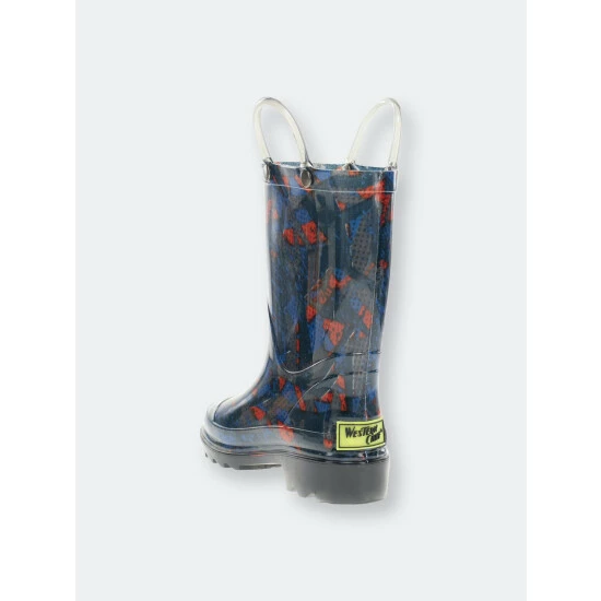 Western Chief Kids Lightning X Lighted Rain Boot Apparel Navy 3 Western Chief Kids Lightning X Lighted Rain Boot Apparel Navy - Image 3