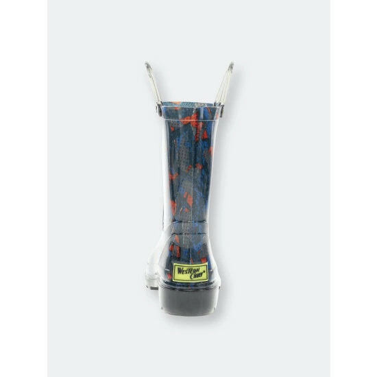 Western Chief Kids Lightning X Lighted Rain Boot Apparel Navy 6 Western Chief Kids Lightning X Lighted Rain Boot Apparel Navy - Image 6