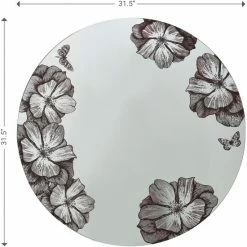 Camden Isle Floral Silk 31.5 In. X 31.5 In. Casual Round Frameless Classic Accent Mirror - Bolder Print Lighting & Mirrors Clear 10 Camden Isle Floral Silk 31.5 In. X 31.5 In. Casual Round Frameless Classic Accent Mirror - Bolder Print Lighting & Mirrors Clear -Western Chief shop unnamed file 231
