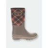 Western Chief Women&apos;s Harvest Plaid Neoprene Mid Boot Boots Brown