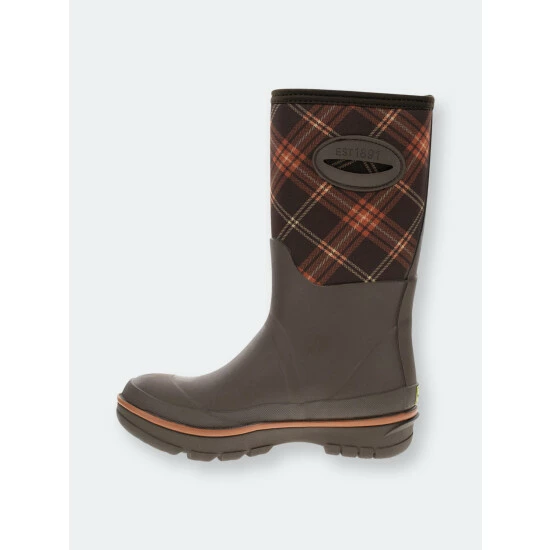 Western Chief Women's Harvest Plaid Neoprene Mid Boot Boots Brown - Image 3