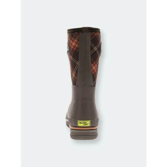 Western Chief Women's Harvest Plaid Neoprene Mid Boot Boots Brown - Image 4