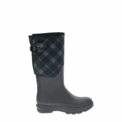 Western Chief Women's Buffalo Check Vari-Fit Polarprene Tall Rain Boot Boots Black