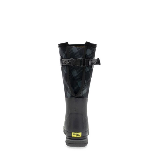 Western Chief Women's Buffalo Check Vari-Fit Polarprene Tall Rain Boot Boots Black - Image 6