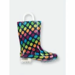 Western Chief Kids Darling Dot Lighted Rain Boot Apparel Multi