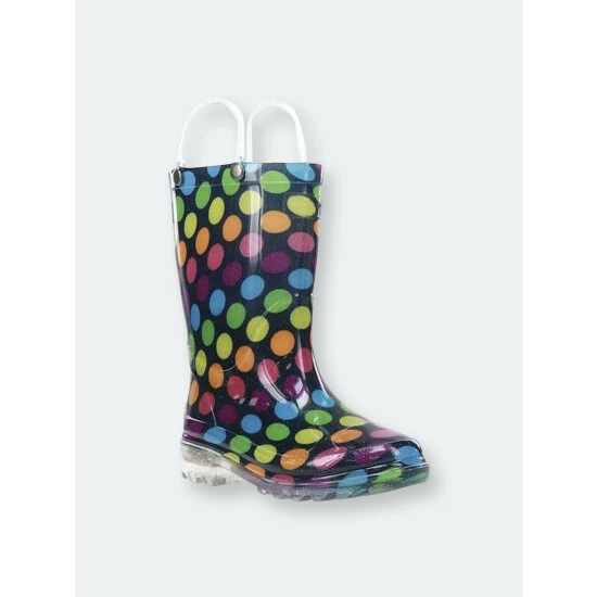 Western Chief Kids Darling Dot Lighted Rain Boot Apparel Multi - Image 2