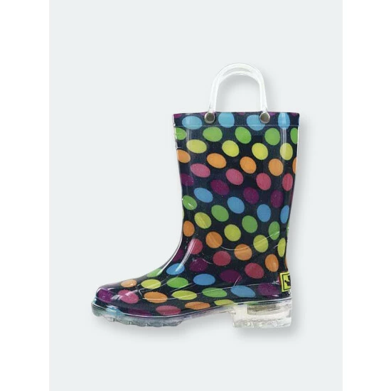 Western Chief Kids Darling Dot Lighted Rain Boot Apparel Multi - Image 4