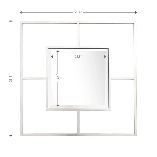 Camden Isle Covington 23.6 In. X 23.6 In. Casual Square Framed Floating Accent Mirror Lighting & Mirrors - Image 5