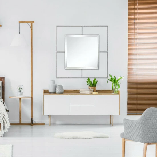 Camden Isle Covington 23.6 In. X 23.6 In. Casual Square Framed Floating Accent Mirror Lighting & Mirrors - Image 6