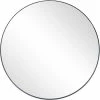 Camden Isle Metal Frame 32 In. X 32 In. Casual Round Framed Classic Accent Mirror Coffee & Side Tables Black