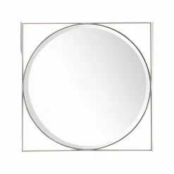 Camden Isle Covington 23.6 In. X 23.6 In. Casual Square Framed Floating Accent Mirror Lighting & Mirrors