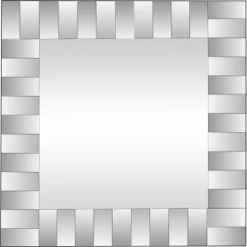 Camden Isle Rialto 28.125" X 28.125" Casual Square Framed Classic Accent Mirror Lighting & Mirrors Clear