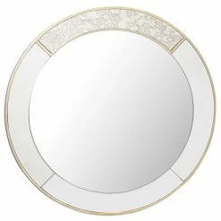 Camden Isle Brooks 31.5 In. X 31.5 In. Casual Round Classic Accent Mirror Lighting & Mirrors Gold