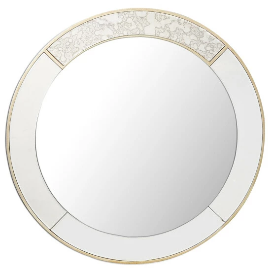 Camden Isle Brooks 31.5 In. X 31.5 In. Casual Round Classic Accent Mirror Lighting & Mirrors Gold 1 Camden Isle Brooks 31.5 In. X 31.5 In. Casual Round Classic Accent Mirror Lighting & Mirrors Gold