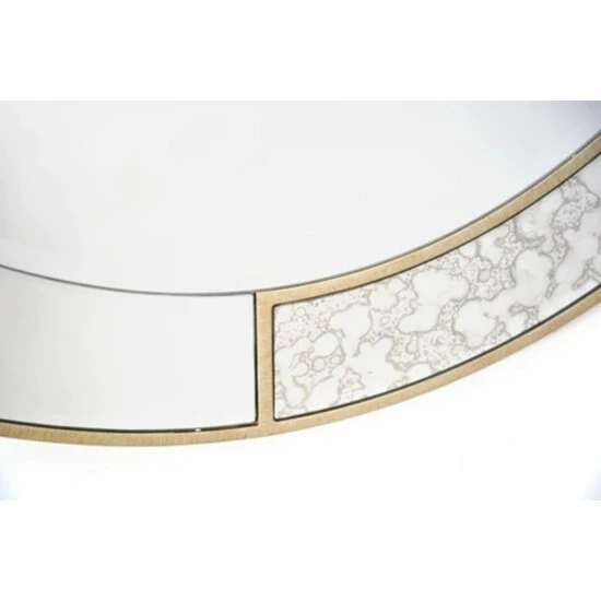 Camden Isle Brooks 31.5 In. X 31.5 In. Casual Round Classic Accent Mirror Lighting & Mirrors Gold 2 Camden Isle Brooks 31.5 In. X 31.5 In. Casual Round Classic Accent Mirror Lighting & Mirrors Gold - Image 2