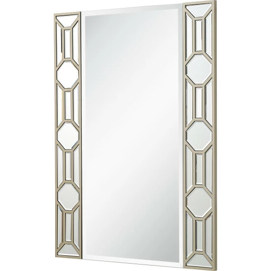 Camden Isle Lilian 25.6" X 34.6" Casual Rectangle Framed Classic Accent Mirror Lighting & Mirrors Champagne 1 Camden Isle Lilian 25.6" X 34.6" Casual Rectangle Framed Classic Accent Mirror Lighting & Mirrors Champagne