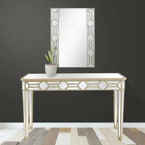 Camden Isle Lilian 25.6" X 34.6" Casual Rectangle Framed Classic Accent Mirror Lighting & Mirrors Champagne 6 Camden Isle Lilian 25.6" X 34.6" Casual Rectangle Framed Classic Accent Mirror Lighting & Mirrors Champagne - Image 6