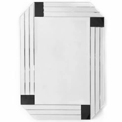 Camden Isle Corner Pocket 28.3 In. X 37.8 In. Casual Rectangle Classic Accent Mirror Lighting & Mirrors