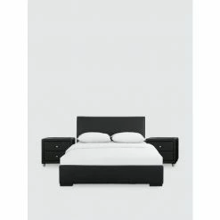 Camden Isle Hindes Upholstered Platform Bed With 2 Nightstands Furniture