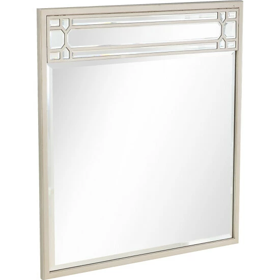 Camden Isle Aubrey 36 In. X 36 In. Casual Square Framed Classic Accent Mirror Lighting & Mirrors Champagne 2 Camden Isle Aubrey 36 In. X 36 In. Casual Square Framed Classic Accent Mirror Lighting & Mirrors Champagne - Image 2