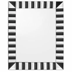 Camden Isle Waves Casual Rectangle Classic Accent Mirror - Black Lighting & Mirrors