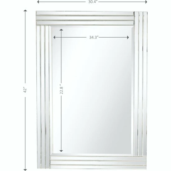 Camden Isle Holly 30.4" X 42" Casual Rectangle Framed Classic Accent Mirror Lighting & Mirrors Clear 5 Camden Isle Holly 30.4" X 42" Casual Rectangle Framed Classic Accent Mirror Lighting & Mirrors Clear - Image 5