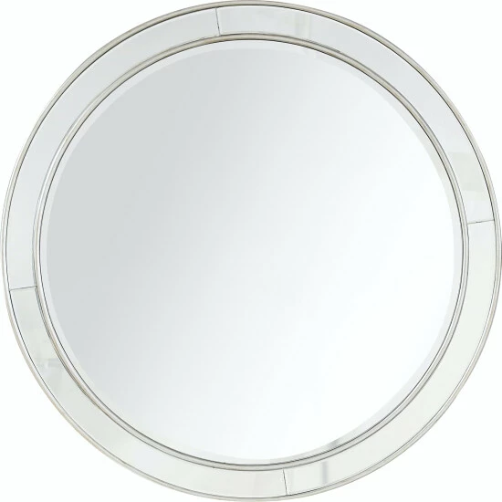 Camden Isle Alice Casual Rectangle Framed Classic Accent Mirror Lighting & Mirrors Antique Silver