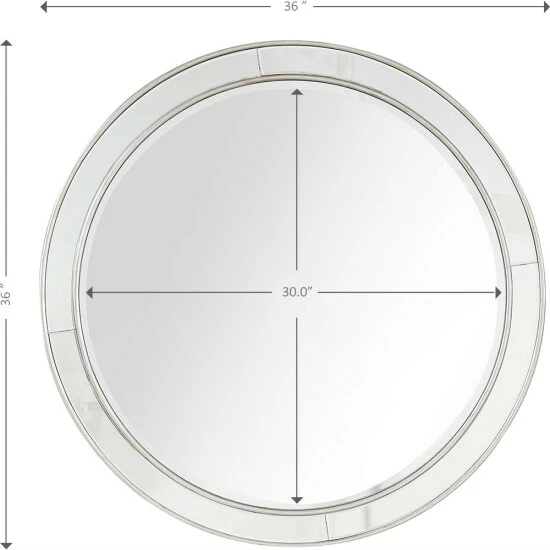 Camden Isle Alice Casual Rectangle Framed Classic Accent Mirror Lighting & Mirrors Antique Silver - Image 5