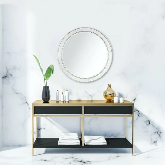 Camden Isle Alice Casual Rectangle Framed Classic Accent Mirror Lighting & Mirrors Antique Silver - Image 6