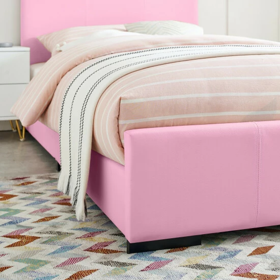 Camden Isle Hindes Pink Platform Bed Furniture - Image 3