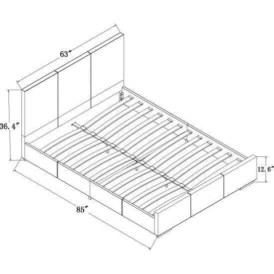 Camden Isle Hindes White Platform Bed Furniture - Image 4