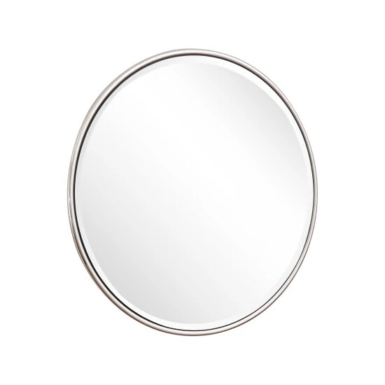 Camden Isle Luna 33.15 In. X 33.15 In. Casual Round Framed Classic Accent Mirror Lighting & Mirrors Silver 3 Camden Isle Luna 33.15 In. X 33.15 In. Casual Round Framed Classic Accent Mirror Lighting & Mirrors Silver - Image 3