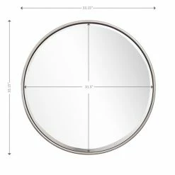 Camden Isle Luna 33.15 In. X 33.15 In. Casual Round Framed Classic Accent Mirror Lighting & Mirrors Silver 10 Camden Isle Luna 33.15 In. X 33.15 In. Casual Round Framed Classic Accent Mirror Lighting & Mirrors Silver -Western Chief shop unnamed file 434