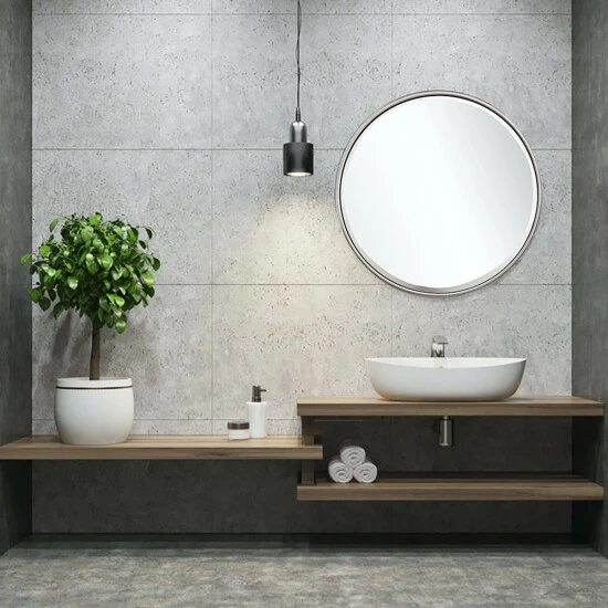Camden Isle Luna 33.15 In. X 33.15 In. Casual Round Framed Classic Accent Mirror Lighting & Mirrors Silver 6 Camden Isle Luna 33.15 In. X 33.15 In. Casual Round Framed Classic Accent Mirror Lighting & Mirrors Silver - Image 6