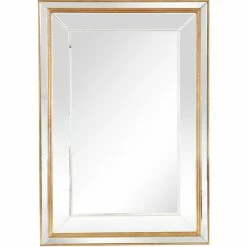 Camden Isle Finley 27.2 In. X 38 In. Casual Rectangle Framed Classic Accent Mirror Lighting & Mirrors Antique Gold