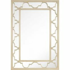 Camden Isle Arielle 30.8 In. X 44 In. Casual Rectangle Framed Classic Accent Mirror Lighting & Mirrors Champagne