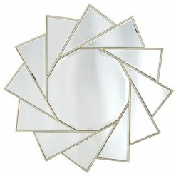 Camden Isle Pinwheel 35.4 In. X 35.4 In. Casual Sunburst Classic Accent Mirror Lighting & Mirrors