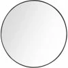 Camden Isle Renata 32" X 32" Casual Round Framed Classic Accent Mirror Lighting & Mirrors Black