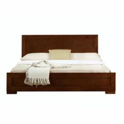 Camden Isle Trent Brown Walnut Platform Bed Furniture