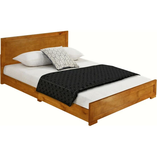 Camden Isle Trent Brown Oak Platform Bed Furniture - Image 2