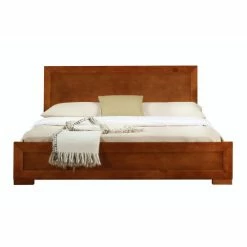 Camden Isle Trent Brown Cherry Platform Bed Furniture