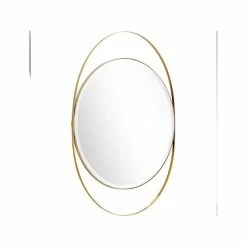Camden Isle Sonya 27.5" X 39" Casual Oval Framed Floating Accent Mirror Lighting & Mirrors Gold -Western Chief shop unnamed file 522